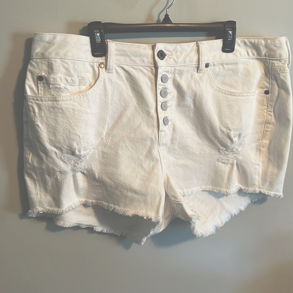 Torrid White Jean Shorts
